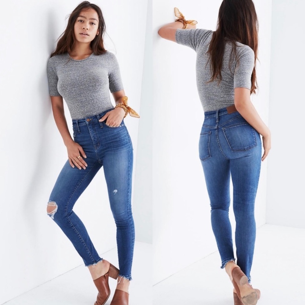 Madewell Step Hem Curvy High Rise 25 EUC